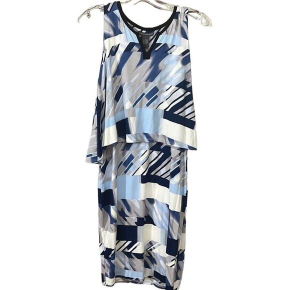 NWT CHELSEA‎ & THEODORE SWING TOP OVER LAY SLEEVELESS DRESS SIZE S - Picture 1 of 8